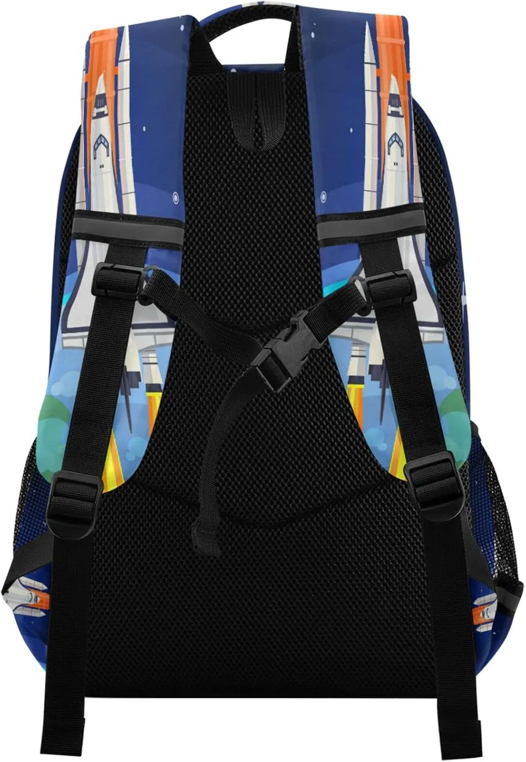 Space Rocket Launch Backpack for Girls Kids Boys School Bookbags, Student Laptop Backpack Carrying Bag Casual Lightweight Travel Sports Day Packs
