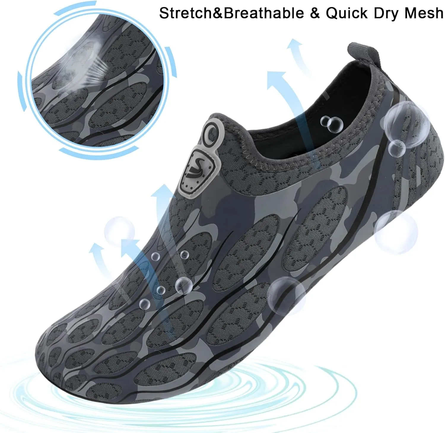 Spesoul Water Shoes for Women Men Quick Dry Aqua Socks Water Sneakers Outdoor Beach Swim Shoes