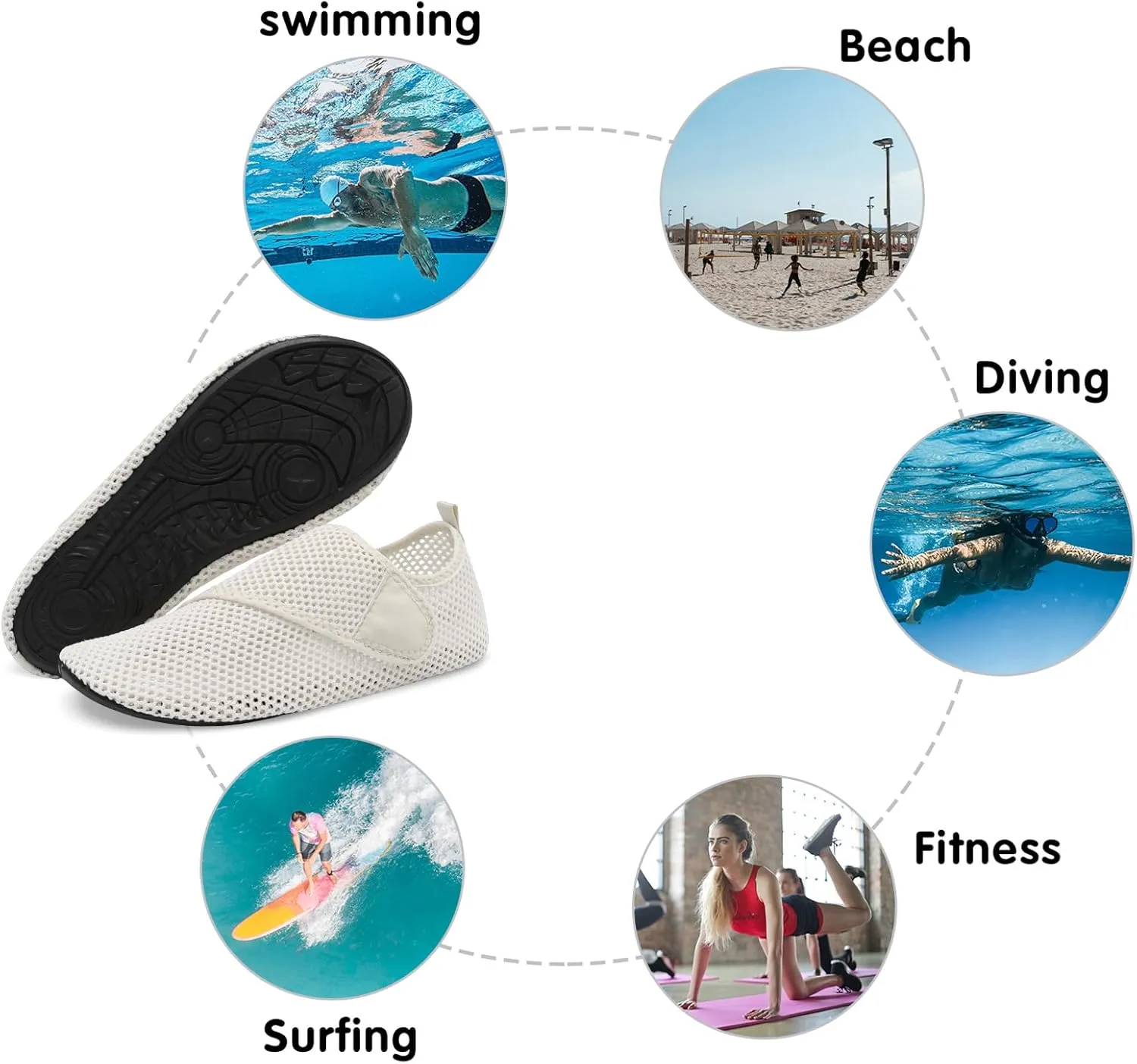 Spesoul Water Shoes for Women Men Quick Dry Aqua Socks Water Sneakers Outdoor Beach Swim Shoes
