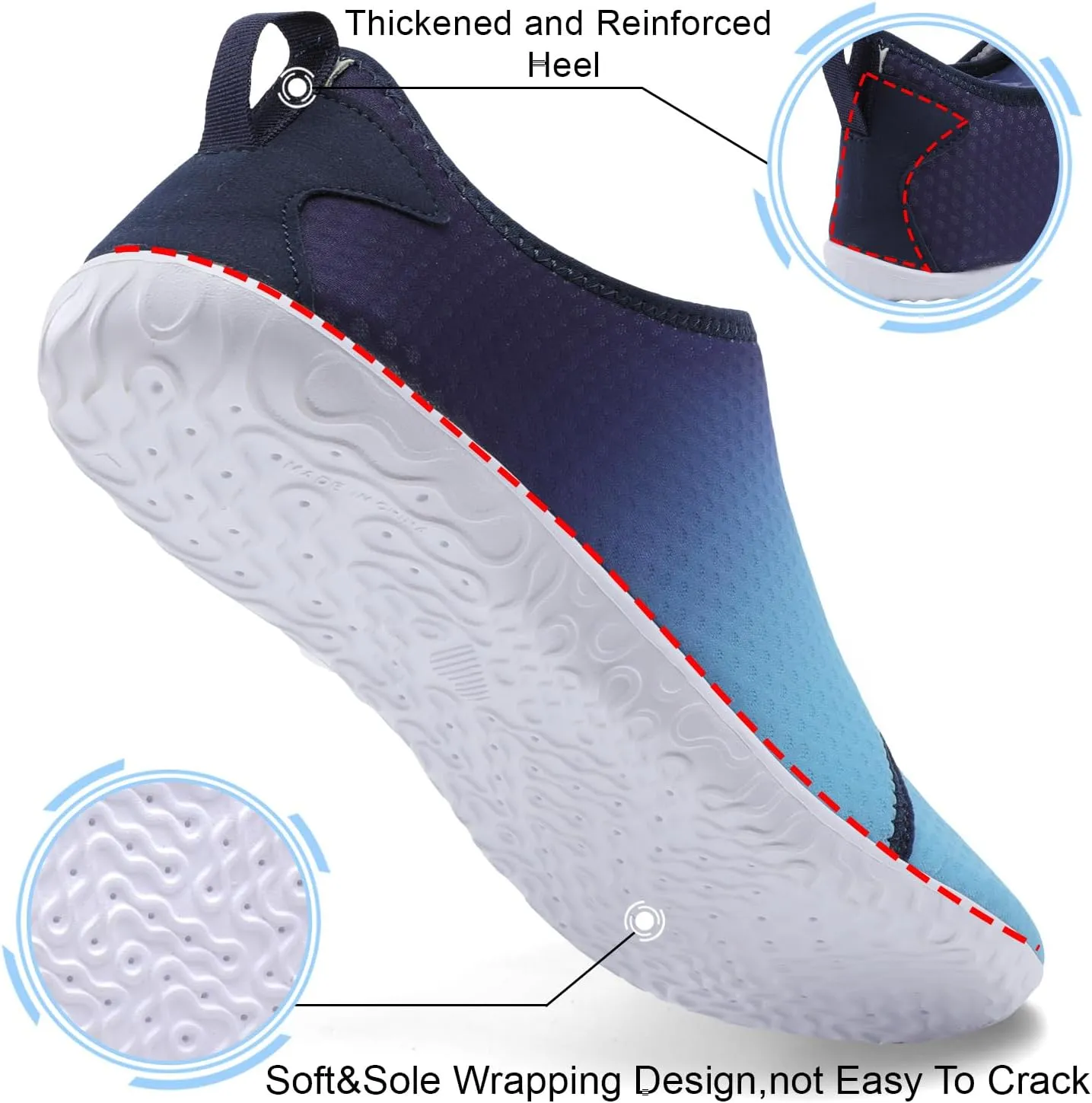 Spesoul Womens and Mens Water Shoes Breathable Quick Dry Soft Barefoot Aqua Socks for Hiking Swim Beach Surf Yoga Sport