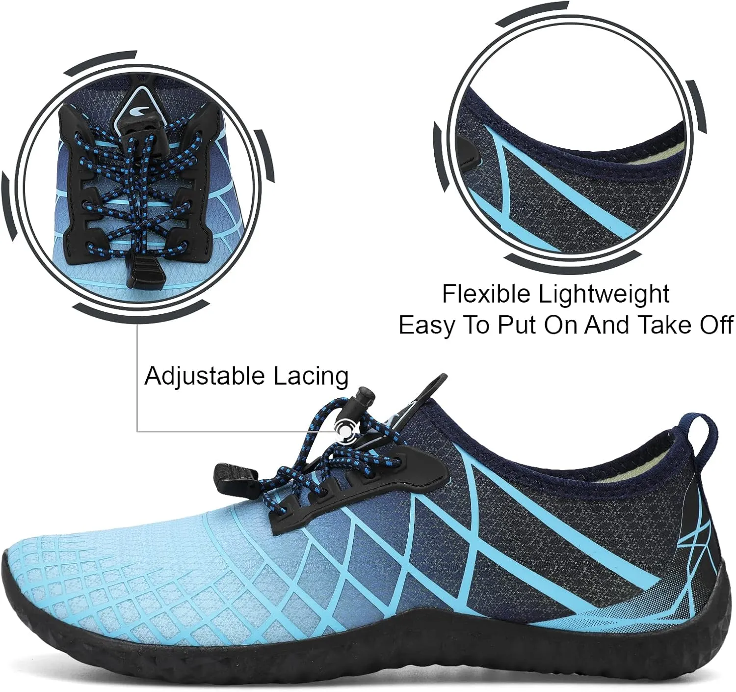 Spesoul Womens Mens Water Sports Shoes Outdoor Quick Dry Barefoot Athletic Aqua Shoe for Beach Swim Pool Surf Diving Yoga