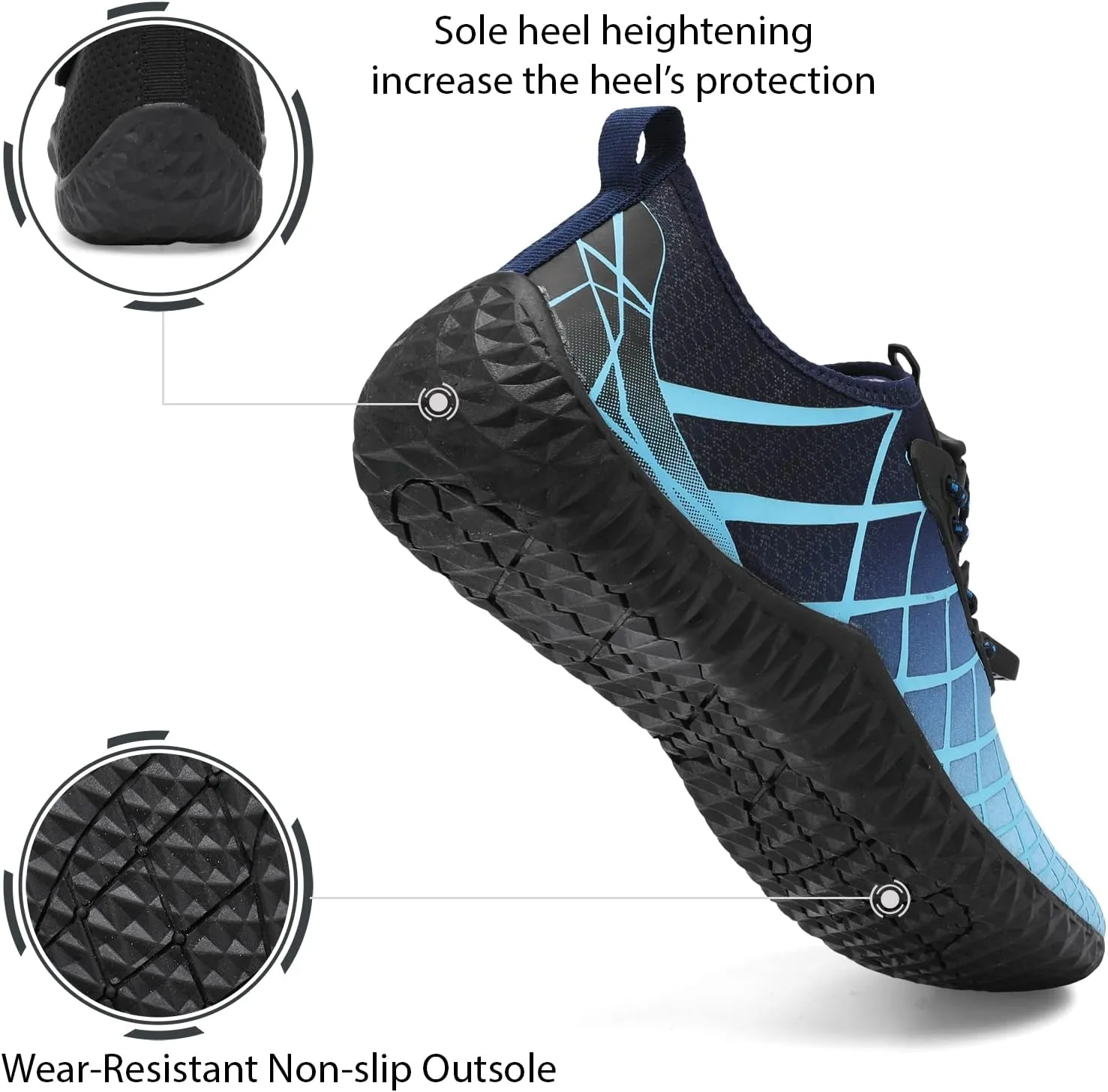 Spesoul Womens Mens Water Sports Shoes Outdoor Quick Dry Barefoot Athletic Aqua Shoe for Beach Swim Pool Surf Diving Yoga