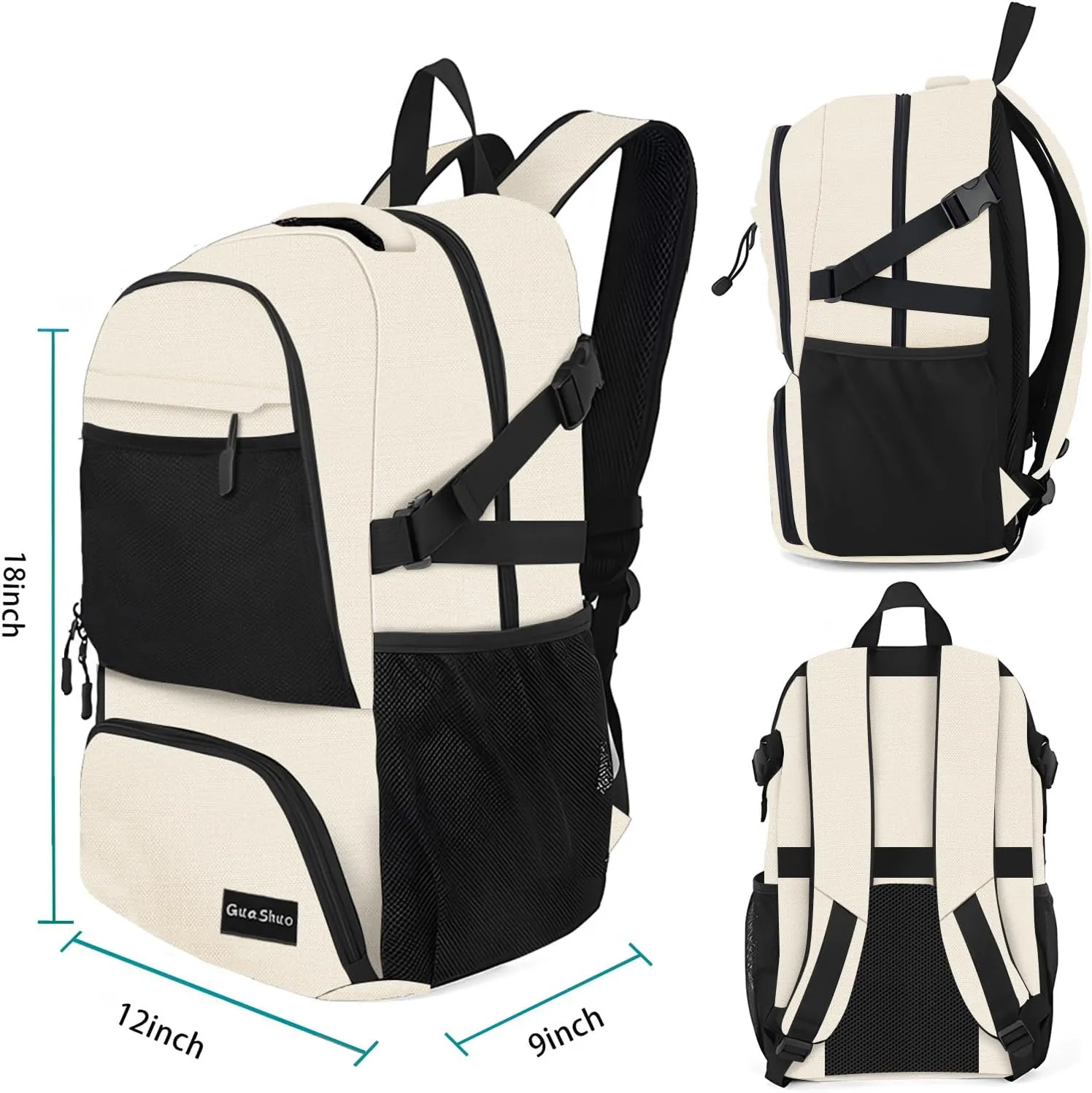 Sport Backpack - Multifunctional Sports Bag for Tennis, Badminton, Basketball etc, With shoe compartment