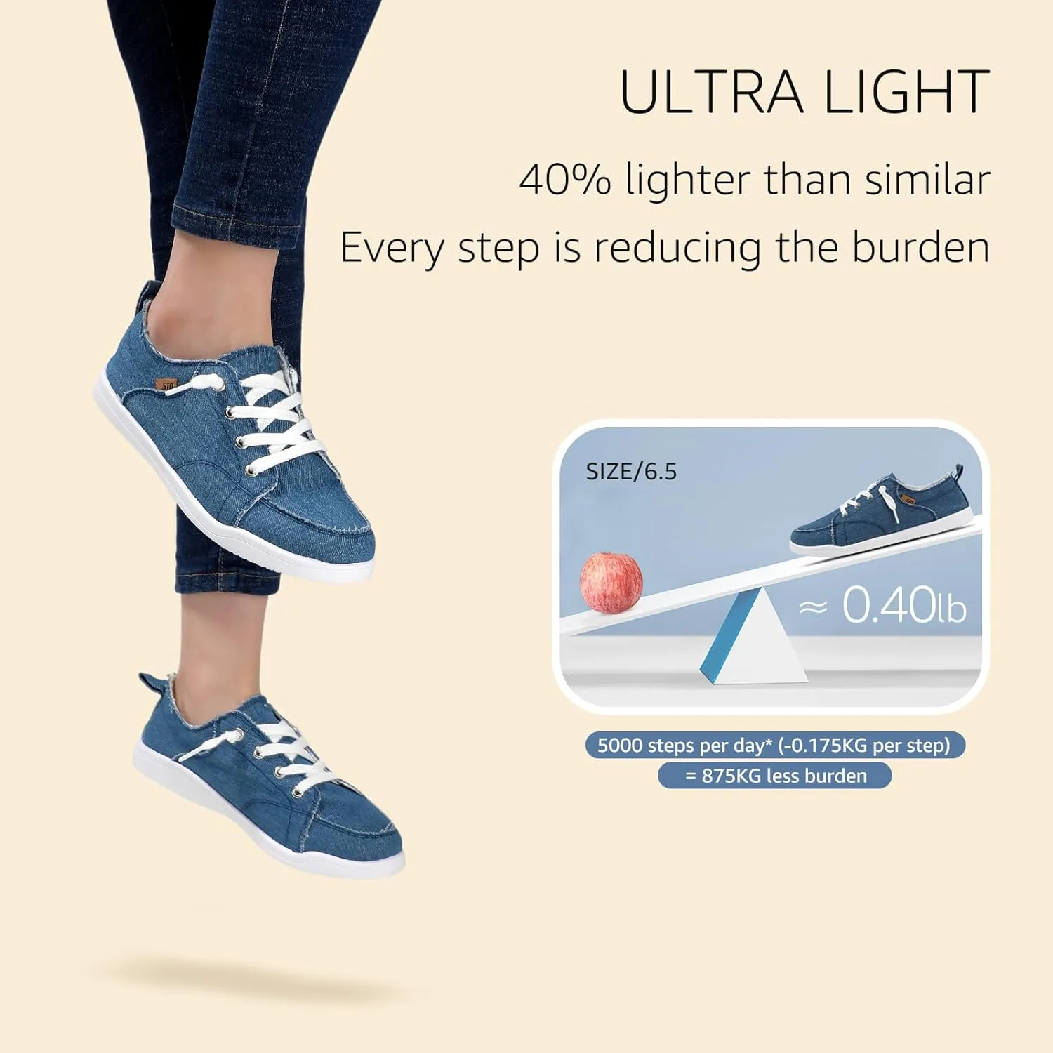 STQ Slip on Sneakers for Women Casual Canvas Shoes Machine Washable
