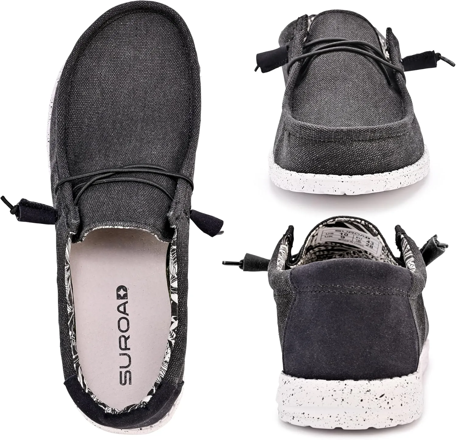 suroad Men's Loafers Slip on Shoes for Men Casual Canvas Shoes Comfortable & Light-Weight
