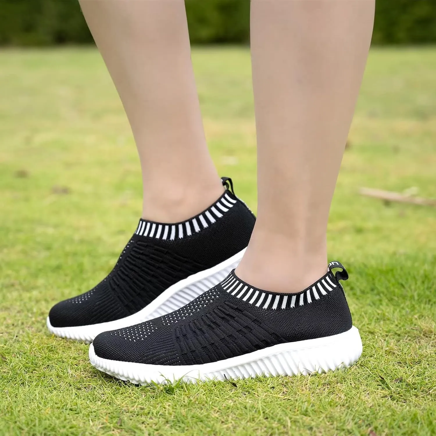 TIOSEBON Women's Athletic Walking Shoes Slip On Casual Mesh-Comfortable Tennis Workout Sneakers