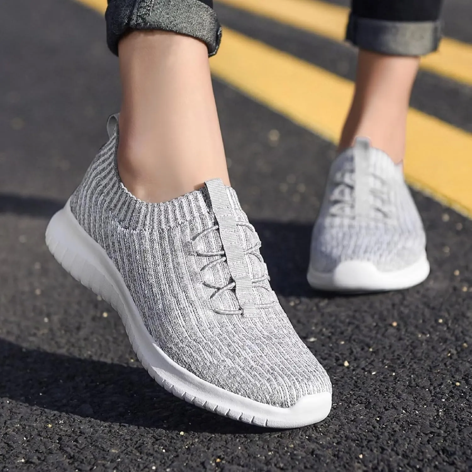 TIOSEBON Women's Slip On Walking Shoes Lightweight Casual Running Sneakers