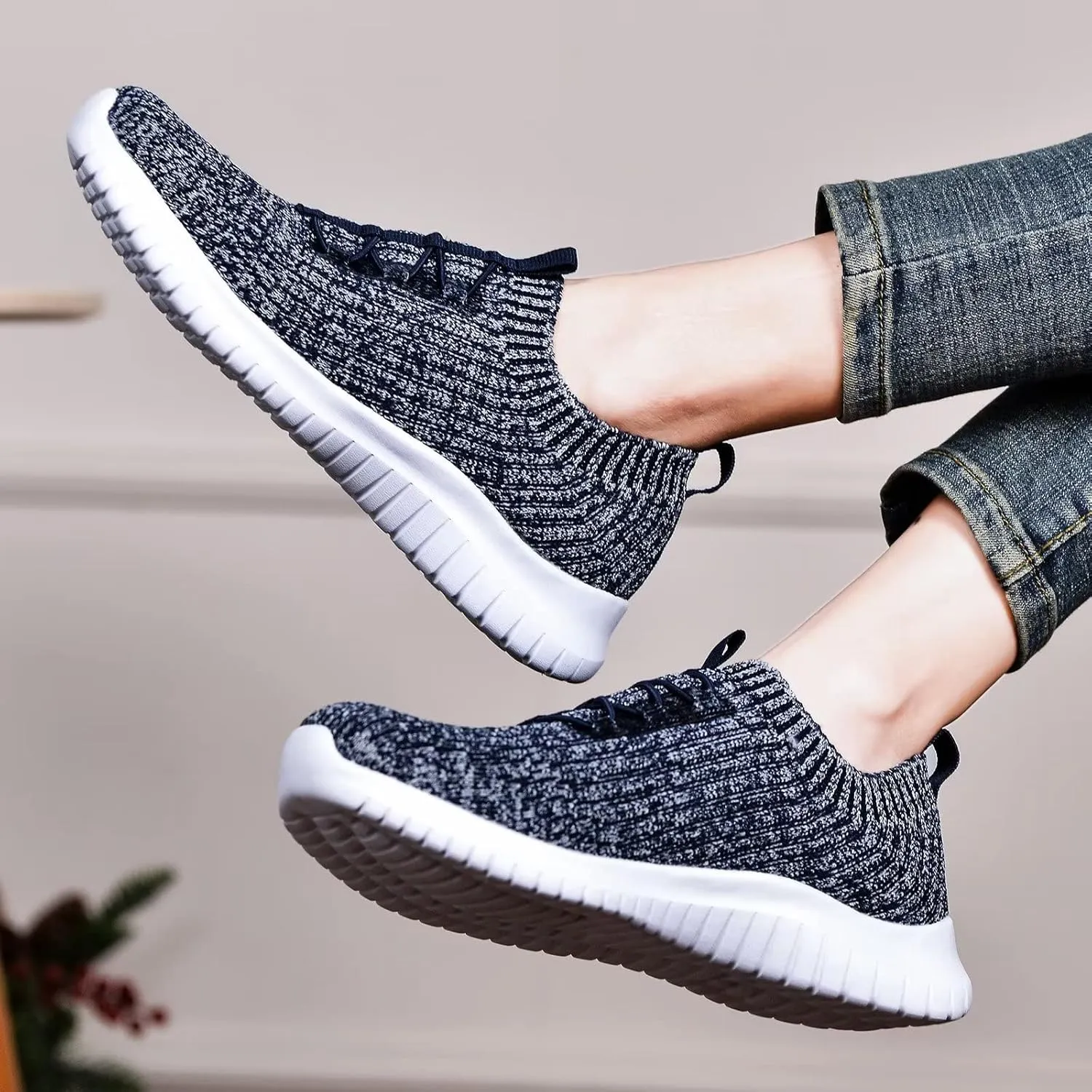 TIOSEBON Women's Slip On Walking Shoes Lightweight Casual Running Sneakers