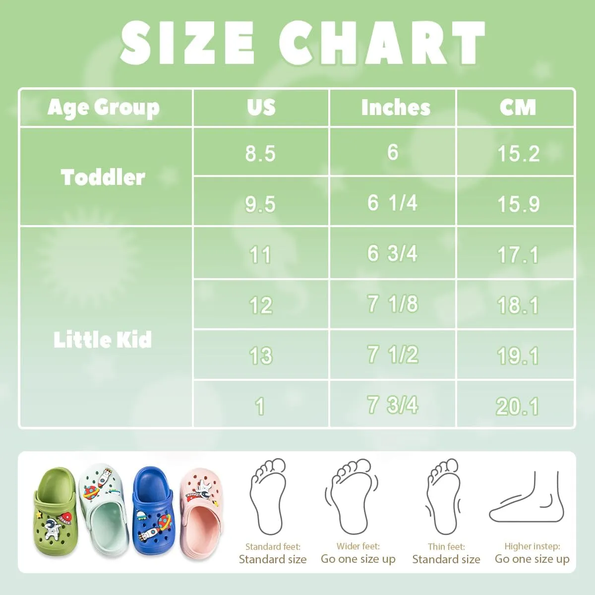 Toddler Cute Garden Clogs Boys Girls Slip On Shoes Summer Lightweight Outdoor Slides Sandals Infant Children Beach Pool Shoes (Toddler/Little Kids)