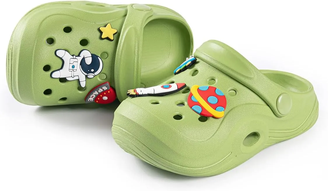 Toddler Cute Garden Clogs Boys Girls Slip On Shoes Summer Lightweight Outdoor Slides Sandals Infant Children Beach Pool Shoes (Toddler/Little Kids)