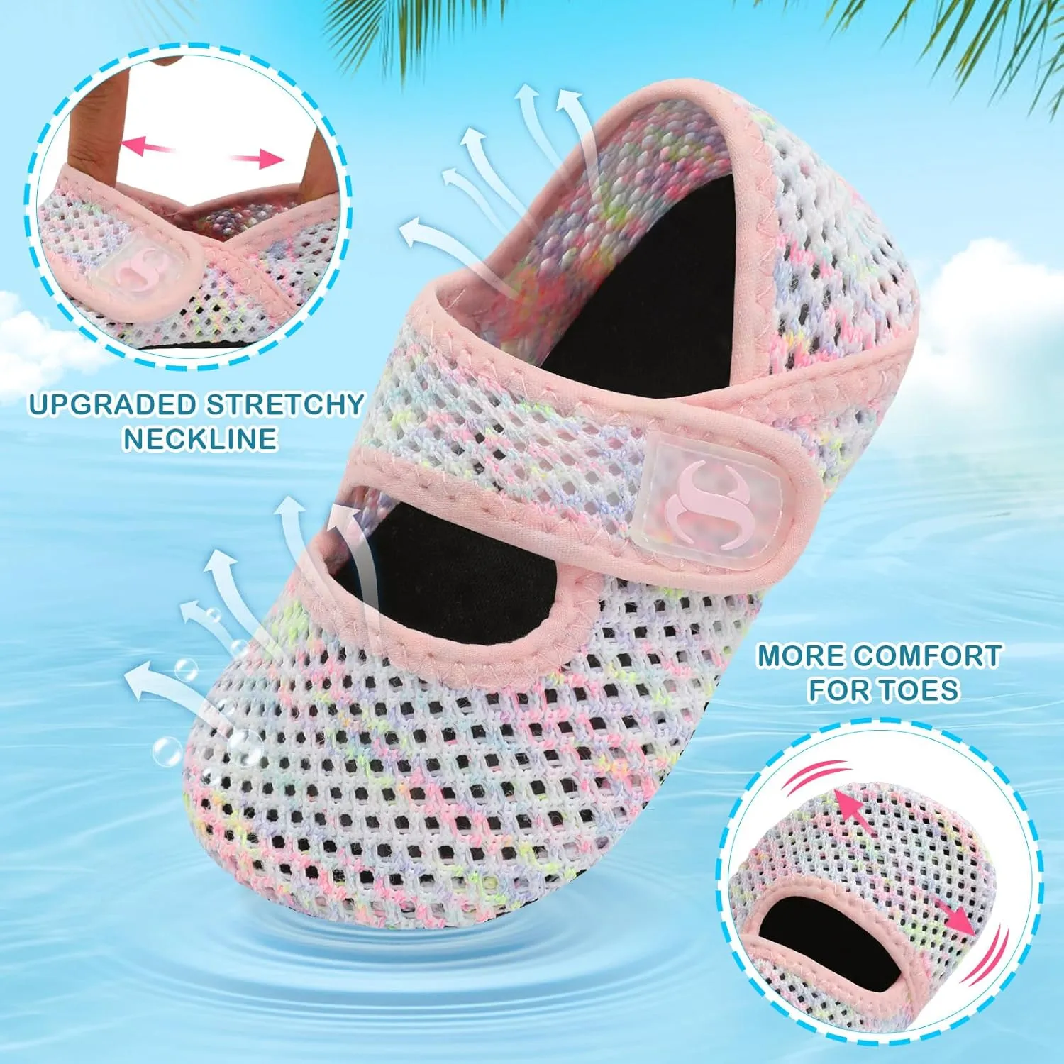 Toddler Water Shoes Baby Boy Girl Beach Swim Shoes Quick Dry Barefoot Socks Shoes Summer Slide Sandals