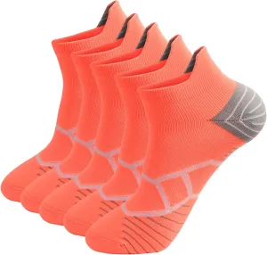 Toes&Feet Men's and Women's Cushioned Anti Blister Odor Controll Seamless Low-Cut/Quarter Compression Running Cycling Socks