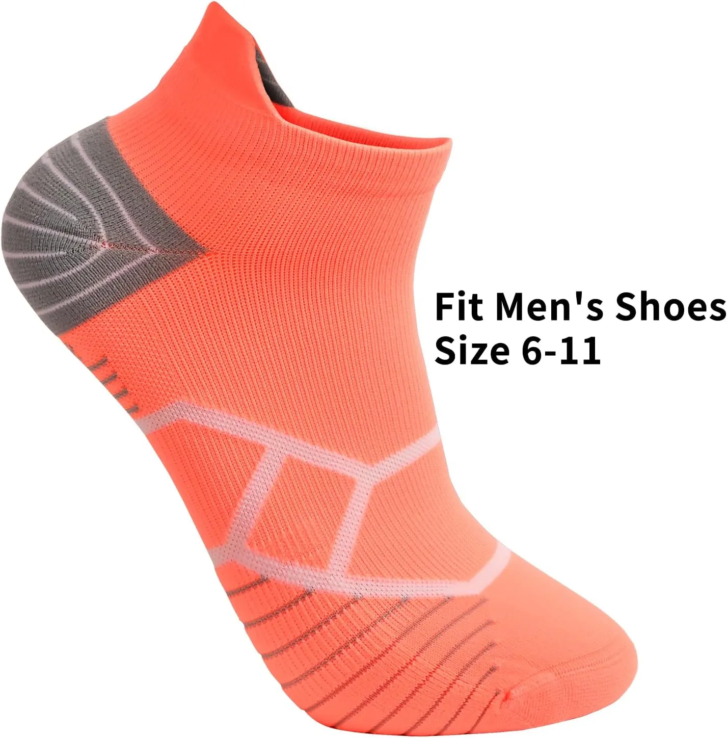 Toes&Feet Men's and Women's Cushioned Anti Blister Odor Controll Seamless Low-Cut/Quarter Compression Running Cycling Socks