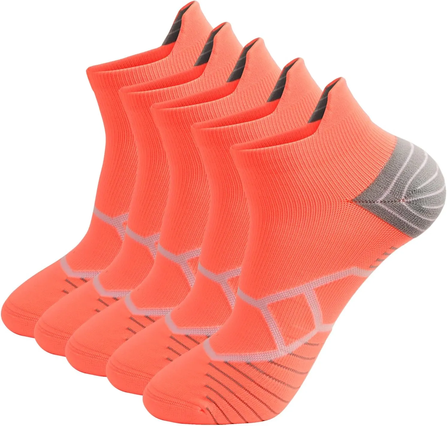Toes&Feet Men's and Women's Cushioned Anti Blister Odor Controll Seamless Low-Cut/Quarter Compression Running Cycling Socks