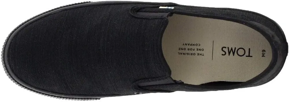 TOMS Mens Baja Slip On Sneakers Shoes Casual - Black