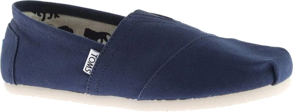 TOMS Womens Alpargata Geometric Slip On Flats Casual - Blue