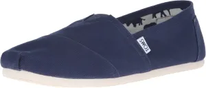 TOMS Womens Alpargata Geometric Slip On Flats Casual - Blue