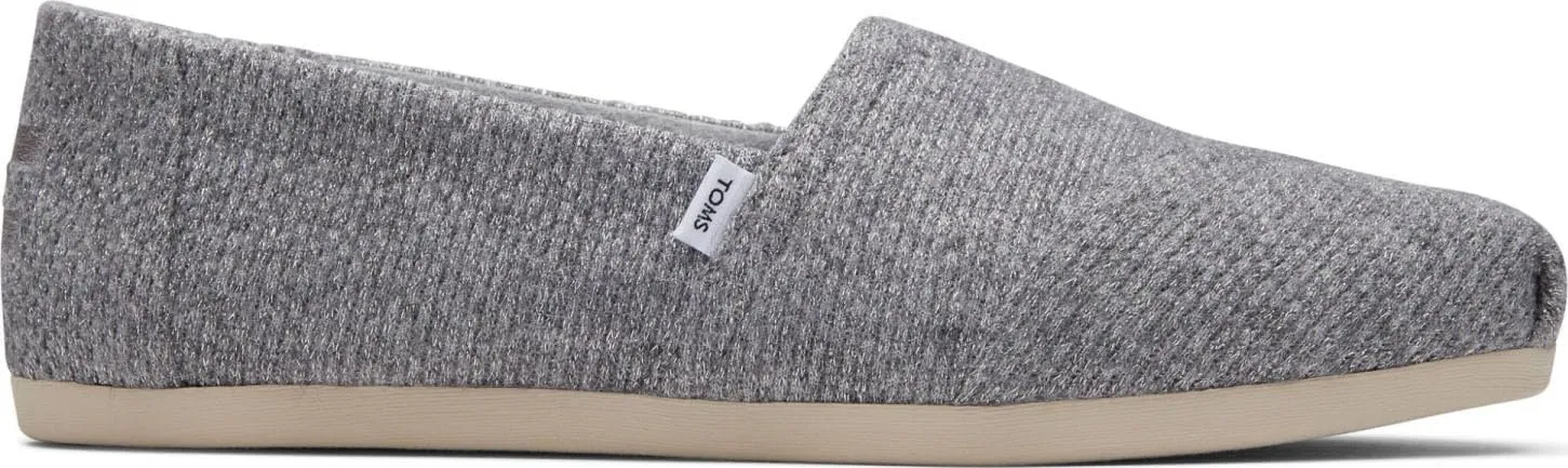 TOMS Womens Alpargata Graphic Slip On Flats Casual - Grey