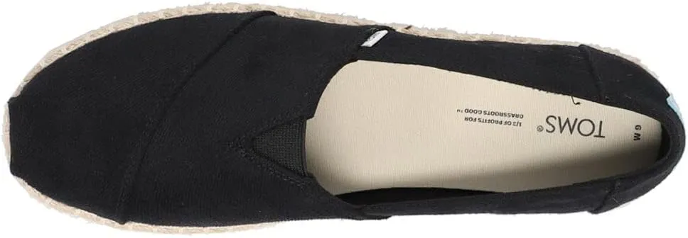 TOMS Womens Alpargata Platform Rope Slip On Flats Casual - Beige