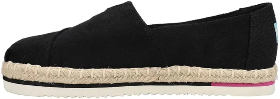 TOMS Womens Alpargata Platform Rope Slip On Flats Casual - Beige