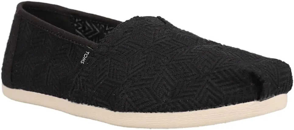TOMS Womens Alpargata Slip On Flats Casual - Black