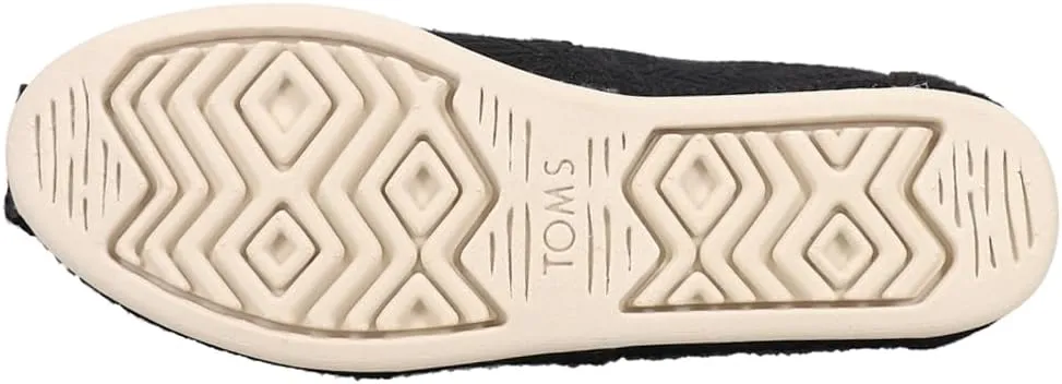 TOMS Womens Alpargata Slip On Flats Casual - Black