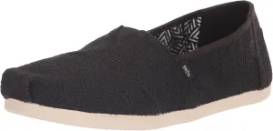 TOMS Womens Alpargata Slip On Flats Casual - Black