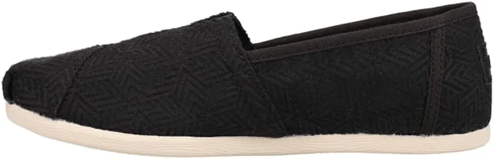 TOMS Womens Alpargata Slip On Flats Casual - Black