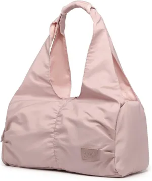 Travel Yoga Gym Bag for Women, Carrying Workout Gear, Makeup, and Accessories, Shoe Compartment and Wet Dry Storage Pockets（Medium，Rose Smoke）