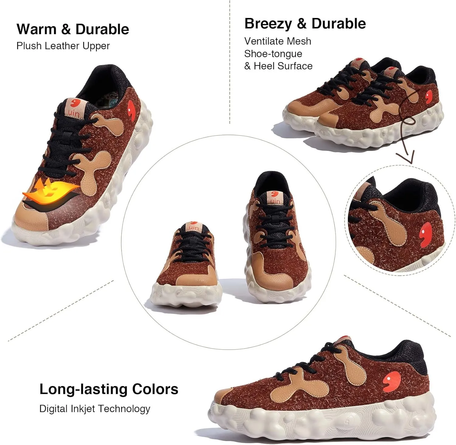 UIN Men's Walking Travel Shoes Slip On Casual Lightweight Wide Toe Chunky Fashion Sneaker FiguerasⅠ