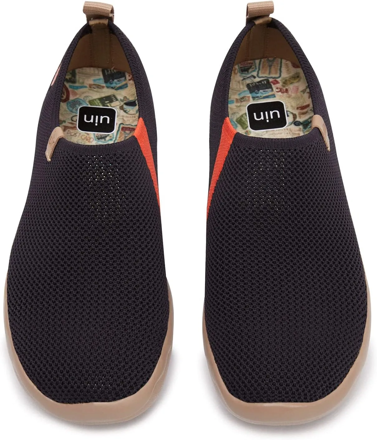 UIN Women's Slip Ons Lightweight Flats Sneakers Walking Casual Loafers Solid Color Travel Shoes