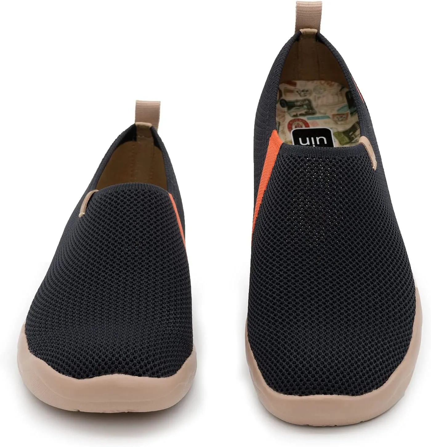 UIN Women's Slip Ons Lightweight Flats Sneakers Walking Casual Loafers Solid Color Travel Shoes
