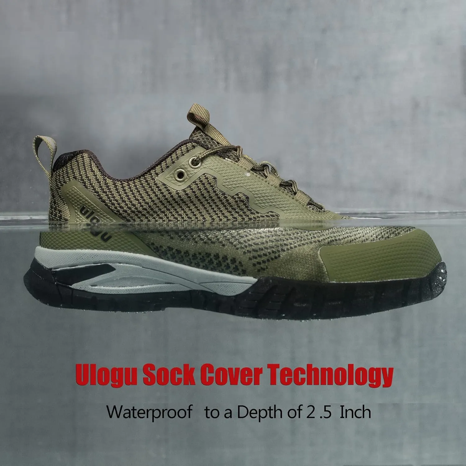 ulogu Waterproof Hiking Shoes for Men Women丨 Comfy Lightweight Non-Slip All Day Walking Work Sneakers 6-Month Warranty