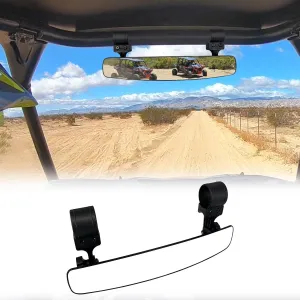 UTV Center Rear View Mirror, Aluminium alloy Convex Mirror fits 1.65"-2" Roll Bar Mount Compatible with Polaris RZR, Can am X3, Honda Pioneer, Kawasaki Mule, Yamaha