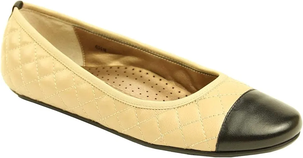 VANELi Womens Serene Quilted Slip On Ballet Flats Casual - Yellow