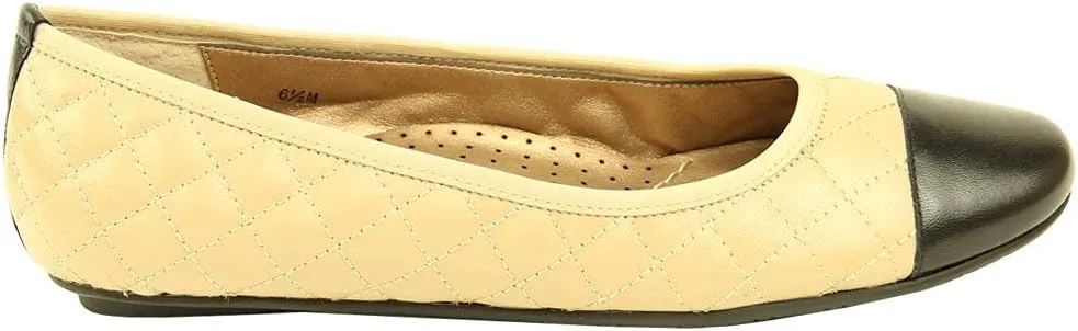 VANELi Womens Serene Quilted Slip On Ballet Flats Casual - Yellow