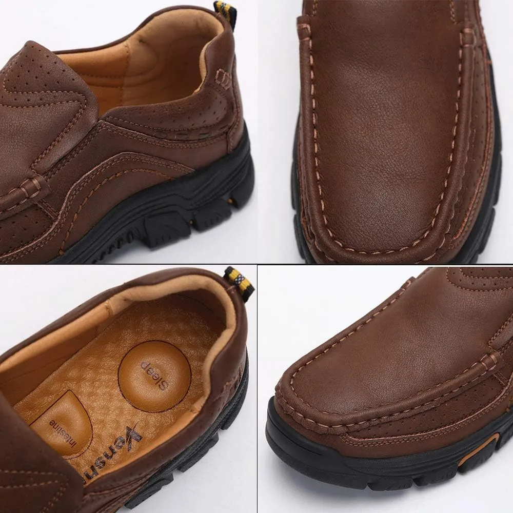 Venshine Mens Casual Slip On Loafers Shoes Walking Dress Leather Shoes