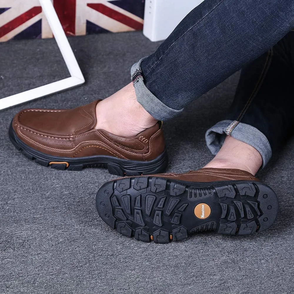 Venshine Mens Casual Slip On Loafers Shoes Walking Dress Leather Shoes