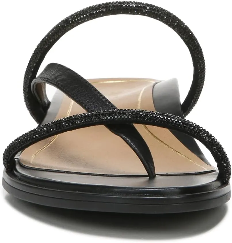 Vionic Women's Citrine Prism Flat Comfort Sandal- Supportive Slide Walking Sandals That Includes an Orthotic Insole and Cushioned Outsole for Arch Support, Medium and Wide Widths