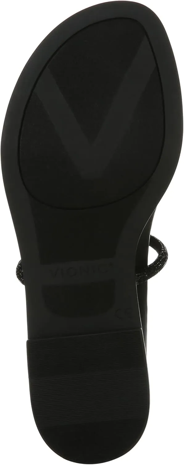 Vionic Women's Citrine Prism Flat Comfort Sandal- Supportive Slide Walking Sandals That Includes an Orthotic Insole and Cushioned Outsole for Arch Support, Medium and Wide Widths
