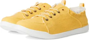 VIONIC Women's Pismo Sneaker, Butter Yellow Canvas, 7 Wide
