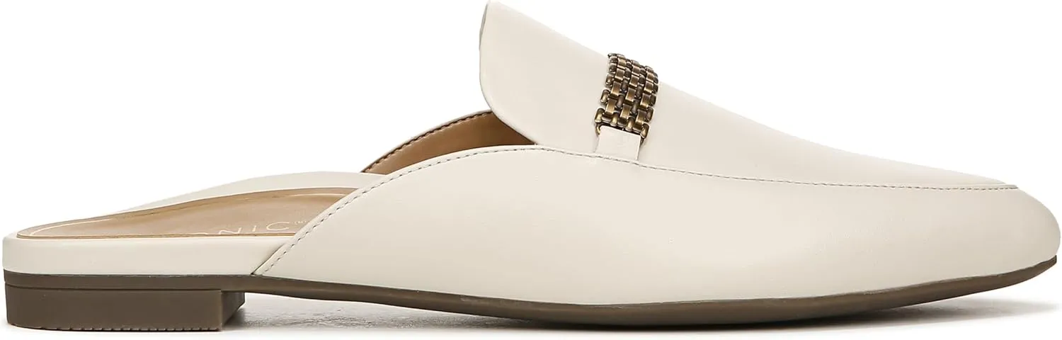 Vionic Women's Starling Mule - Comfortable Flats That Includes a Built-in Arch Support Insole That Helps Correct Pronation and Alleviate Heel Pain Caused by Plantar Fasciitis, Medium Width Sizes 5-12
