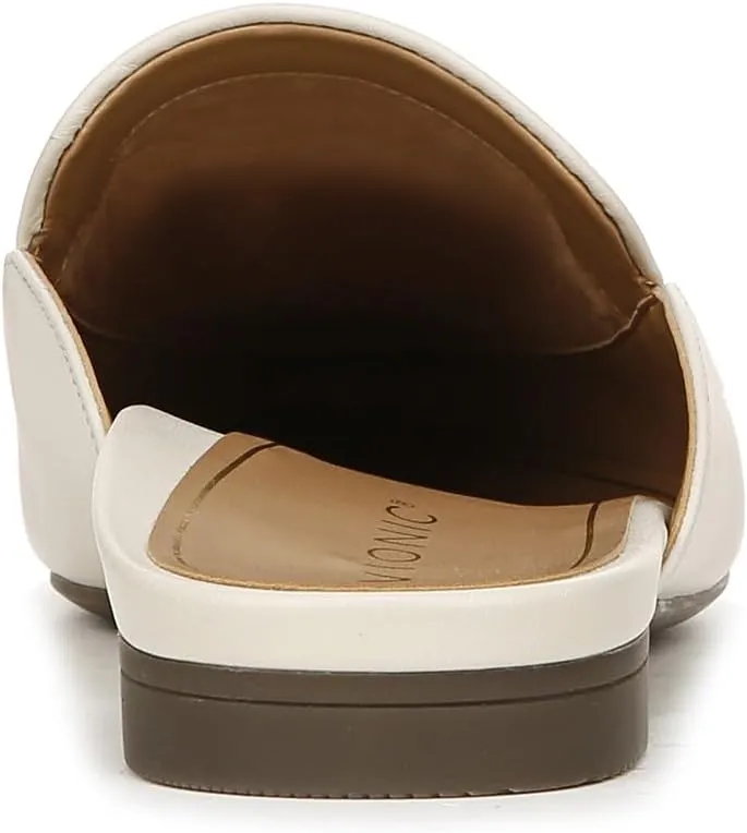 Vionic Women's Starling Mule - Comfortable Flats That Includes a Built-in Arch Support Insole That Helps Correct Pronation and Alleviate Heel Pain Caused by Plantar Fasciitis, Medium Width Sizes 5-12