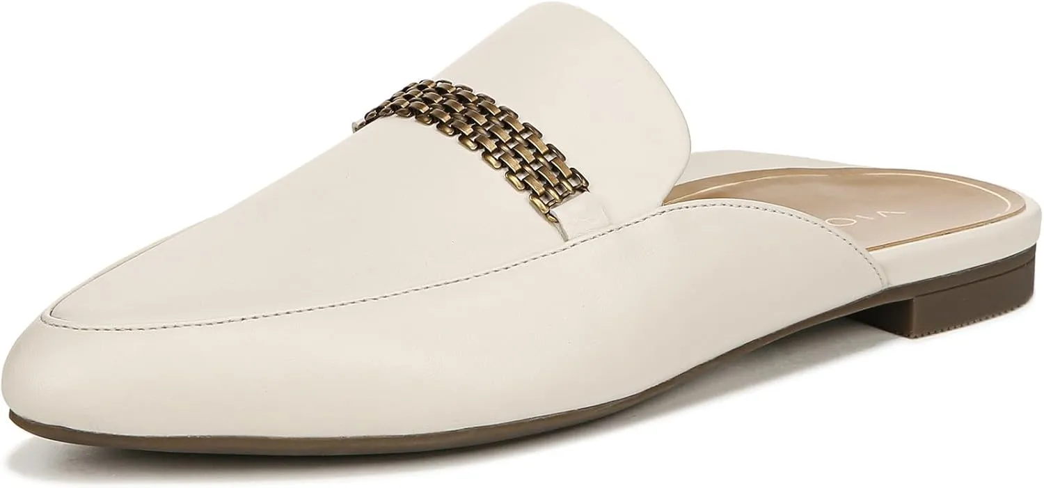 Vionic Women's Starling Mule - Comfortable Flats That Includes a Built-in Arch Support Insole That Helps Correct Pronation and Alleviate Heel Pain Caused by Plantar Fasciitis, Medium Width Sizes 5-12