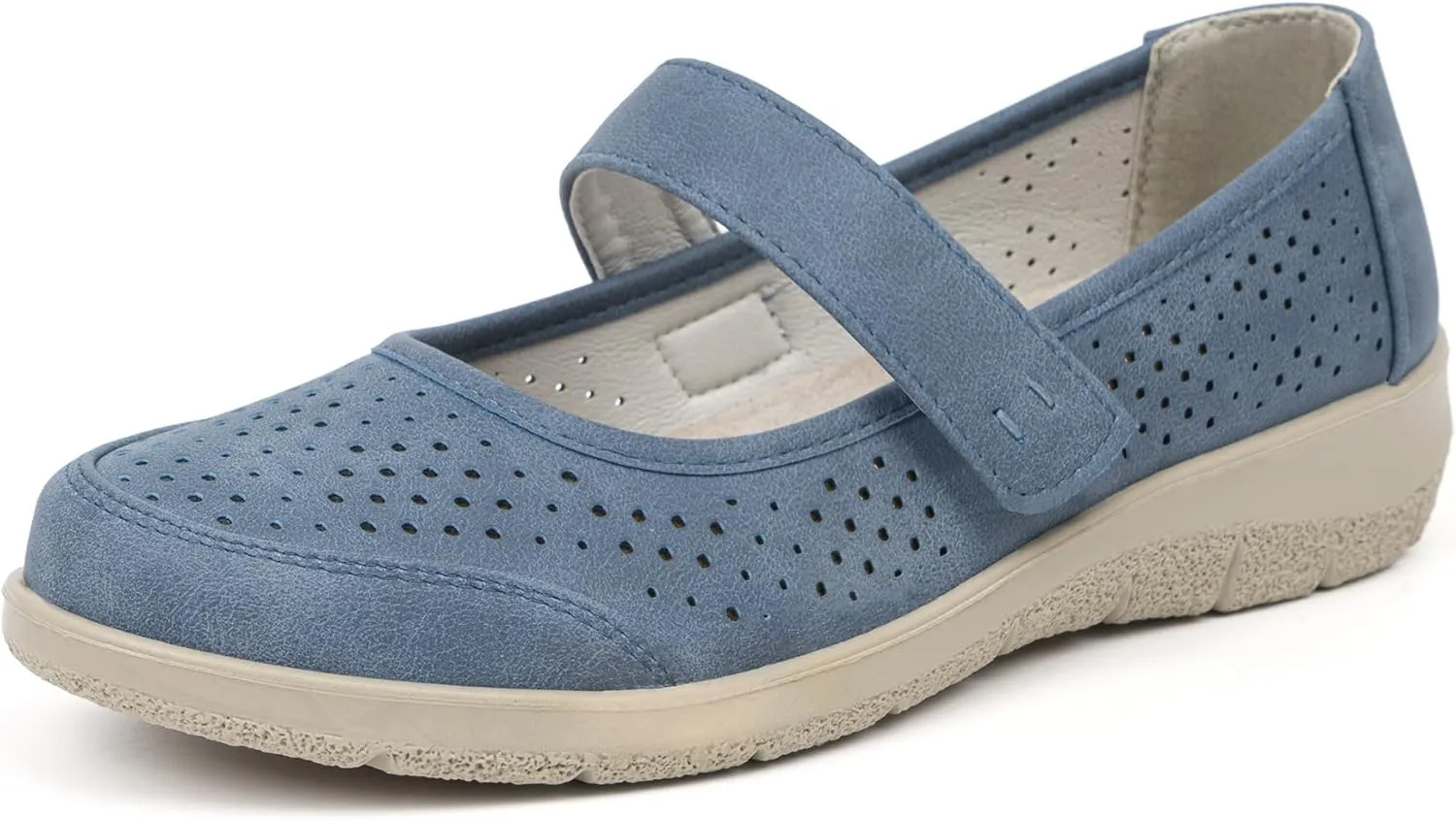 VJH confort Mary Jane Flats Orthopedic Shoes Women's,Breathable Slip-On Light Weight Comfort Orthotic Casual Walking Shoes