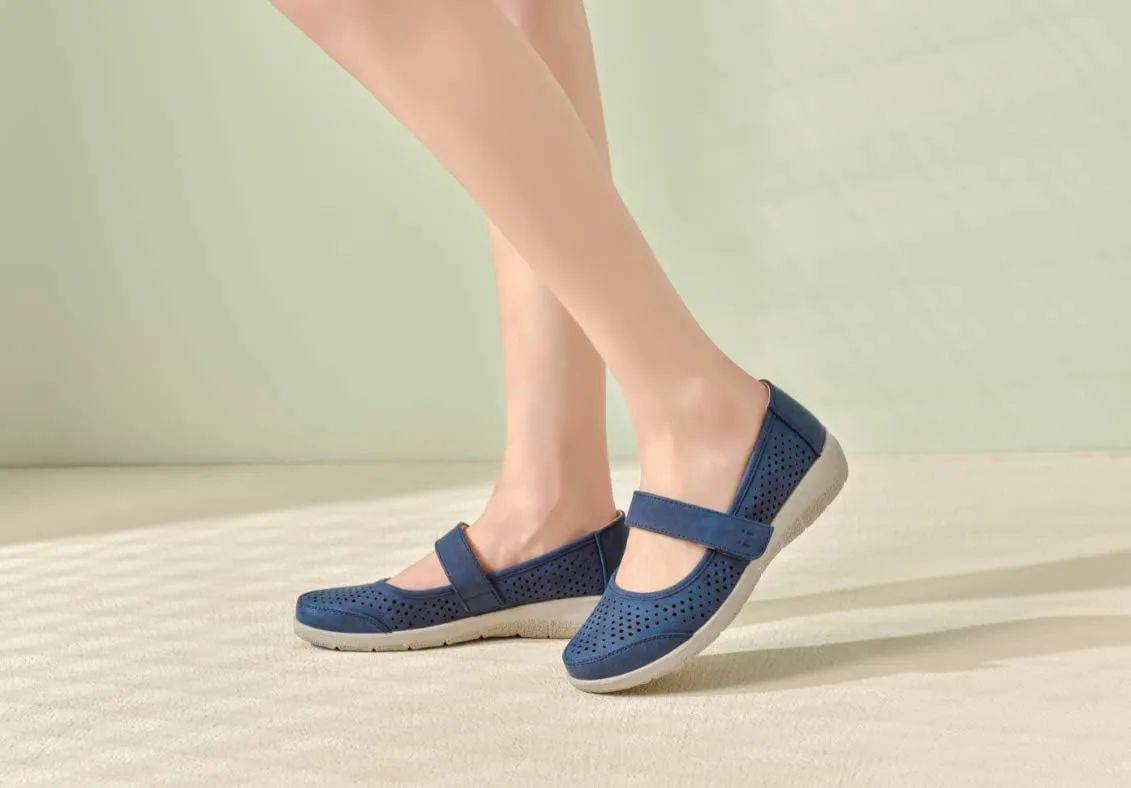 VJH confort Mary Jane Flats Orthopedic Shoes Women's,Breathable Slip-On Light Weight Comfort Orthotic Casual Walking Shoes