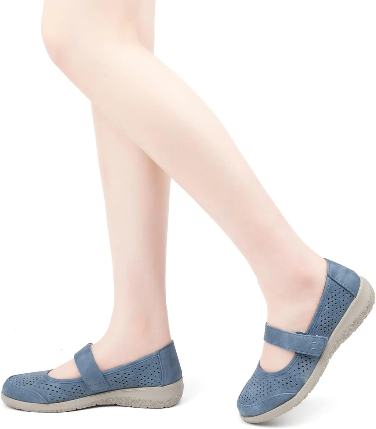 VJH confort Mary Jane Flats Orthopedic Shoes Women's,Breathable Slip-On Light Weight Comfort Orthotic Casual Walking Shoes
