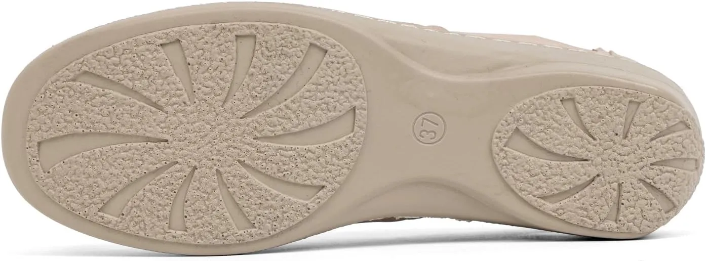 VJH confort Women’s Flat Shoes, Slip-on Round Toe Light Weight Comfort Casual Walking Shoes