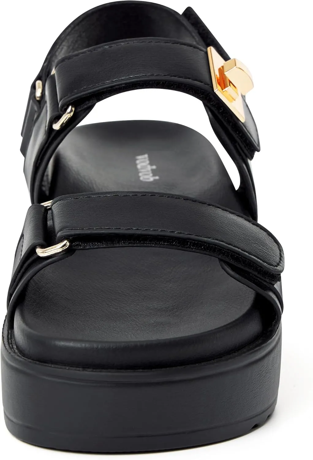 vodvob Women’s Flat Sandals with Soft Cushioned Footbed Open Toe Slides Adjustable Slip On Slippers for Summer