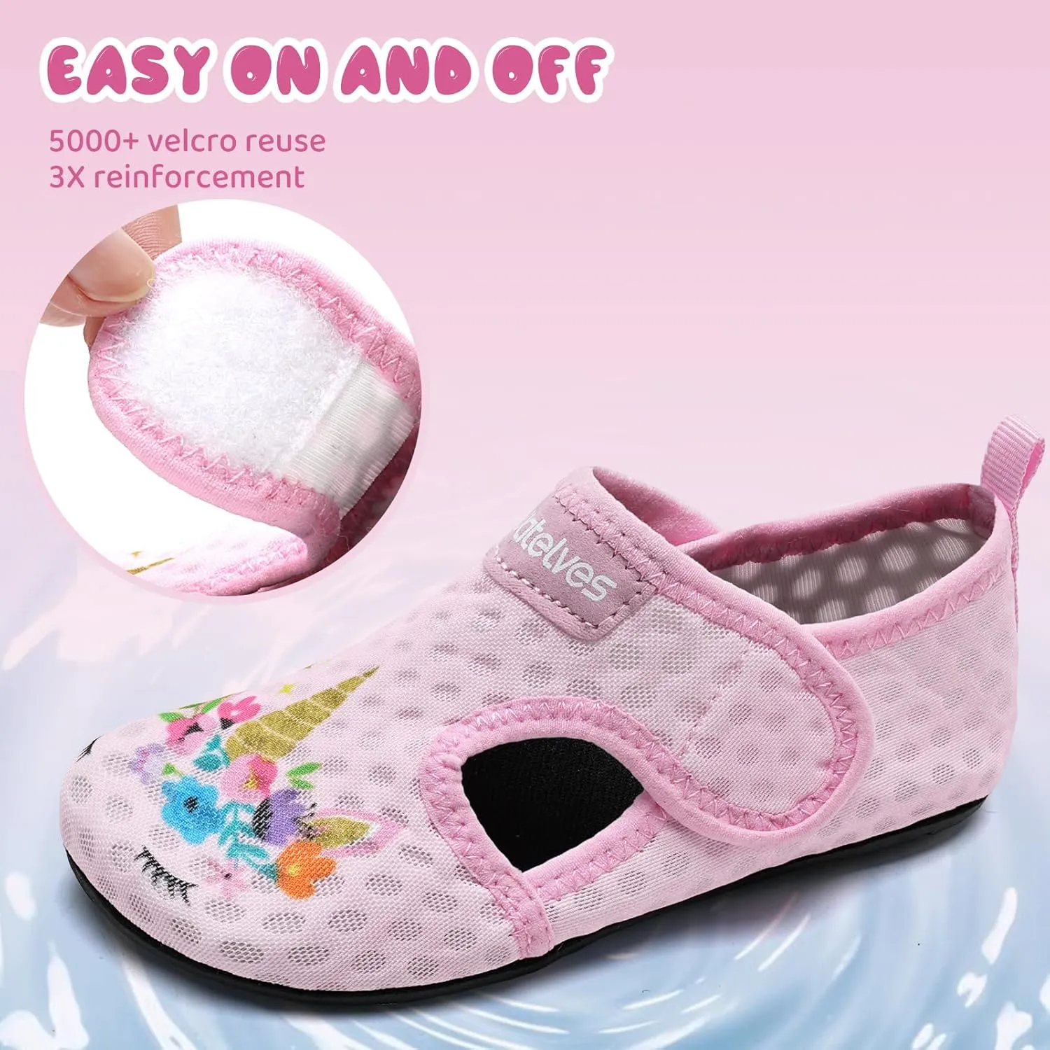 WateLves Kids Water Shoes Toddler Barefoot Swim Beach Shoes Girls Boys Breathable Quick Dry Aqua Socks